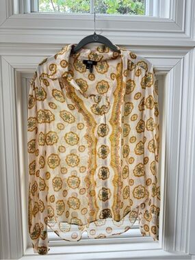 PAIGE
Caraway Turmeric Silk Printed Blouse